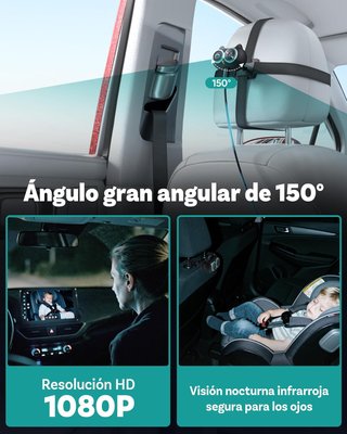 OTTOCAST Cabin Care 2026 CarPlay Vigilabebés 1080p