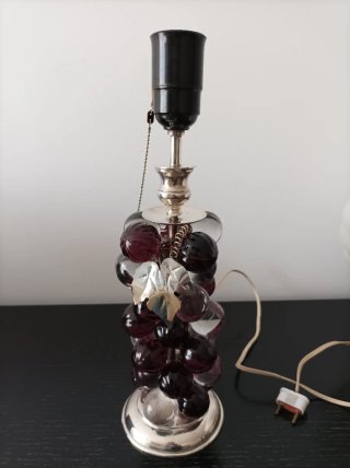 Lámpara sobremesa Murano uva cristal