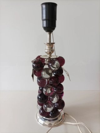 Lámpara sobremesa Murano uva cristal