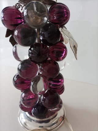 Lámpara sobremesa Murano uva cristal