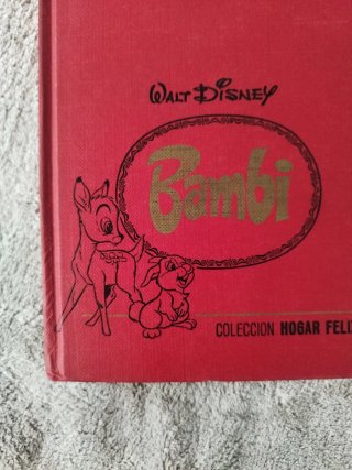 Libro Infantil Bambi Walt Disney Antiguo