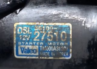 MOTOR ARRANQUE HYUNDAI MATRIX (FC) D 3EA 36100275