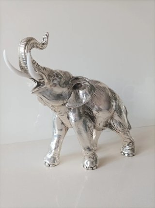 Figura Elefante Plateado