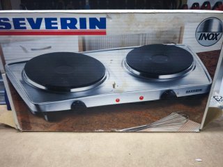 Hornillo Eléctrico Doble Severin INOX