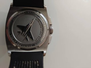 Reloj AVIATOR Hombre Esfera Azul Correa Negra