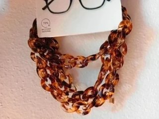 Catena per occhiali effetto tartarugato
