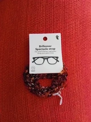 Catena per occhiali effetto tartarugato