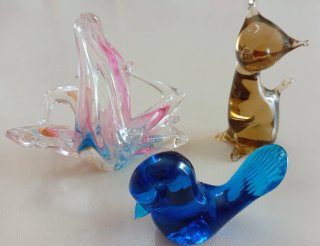Set 3  creazioni in Vetro di Murano