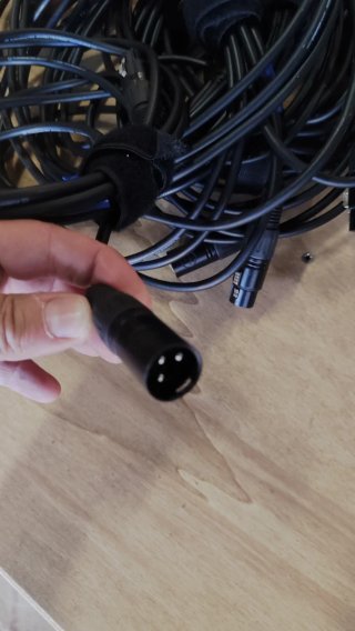 Lote Cables DMX para foco Led de teatro