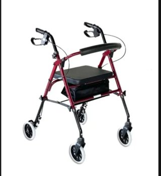 Andador 4 ruedas con asiento plegable