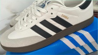 Adidas Samba OG Blanco/Negro Gamuza Talla 40