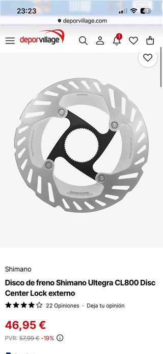 2 Discos Freno Shimano Ultegra 160mm