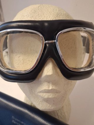 Occhiali moto vintage Baruffaldi pelle