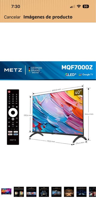 Smart TV Metz 40” QLED - Muy poco uso