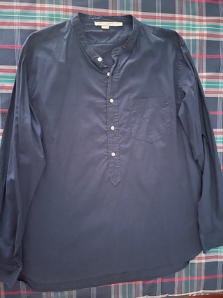 Camisa Zara Home Azul Manga Larga