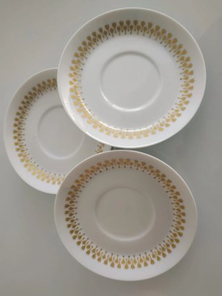 Platos Rosenthal Porcelana Dorados x4