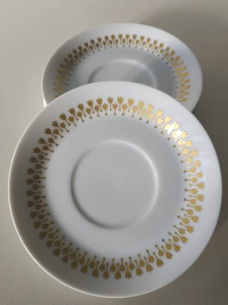 Platos Rosenthal Porcelana Dorados x4