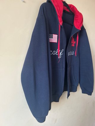 Sudadera Azul con Bandera USA y LA Unisex