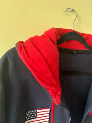 Sudadera Azul con Bandera USA y LA Unisex