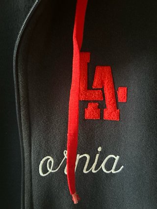Sudadera Azul con Bandera USA y LA Unisex