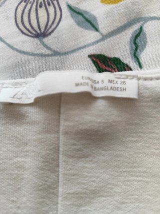 Chaleco Zara Blanco Talla S/36 Algodón