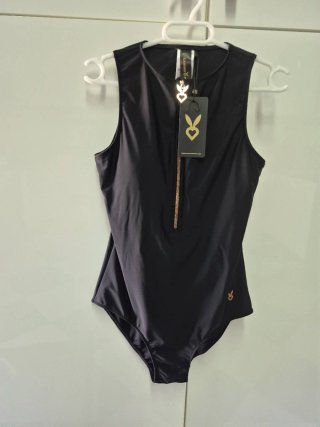 Traje de baño Cardio negro con cremallera