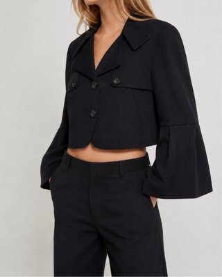 Chaqueta Stradivarius Negra Talla L