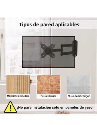 Soporte TV Pared 13-30 Negro