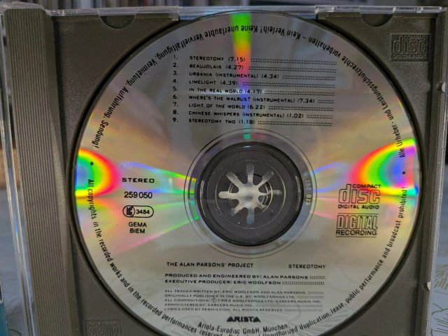 CD Stereotomy The Alan Parsons Project