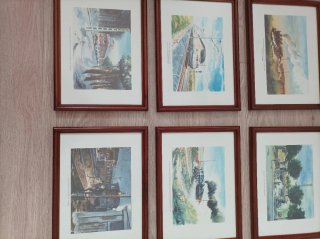 Lote 6 Cuadros de Trenes