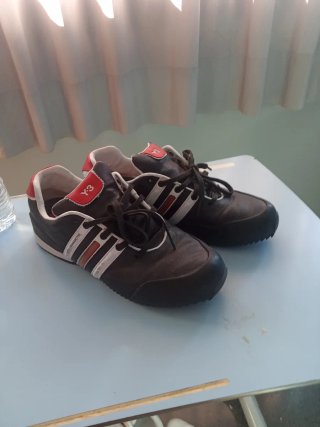 Y-3 Adidas Zapatillas Deportivas Negras Rojas
