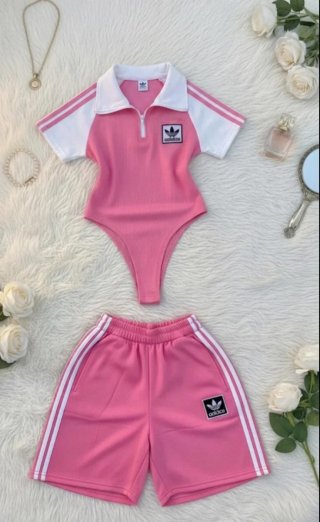 Set Adidas Donna Rosa e Bianco