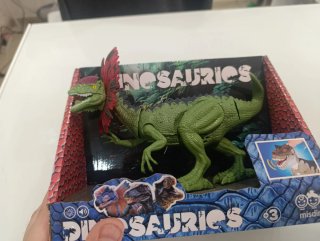 Dinosaurio Dilophosaurus de juguete