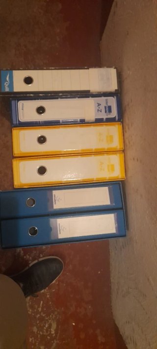 6 U. de Carpetas Archivador Oficina Azul  Amarillo