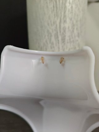 Pendientes dorados con naranja