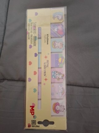 Notas Adhesivas y Marcadores Unicornio