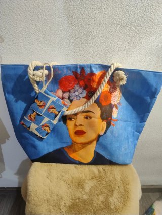 Bolsa de playa Frida Kahlo