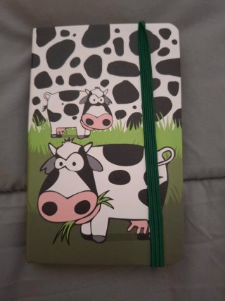 Libreta pequeña vacas divertida