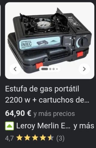 Cocina / hornillo de gas portátil tipo maletín