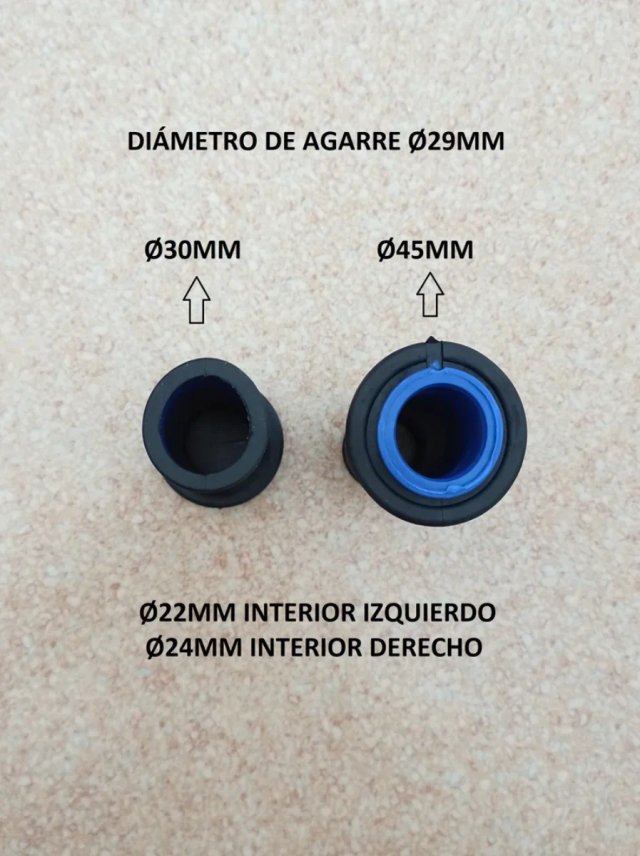 Puños universales moto azules nuevos