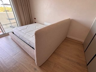 Cama 160x200 cm Beige, mas colchón 150x 200