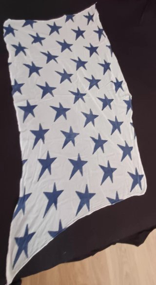 Pañoleta algodón estrellas azul