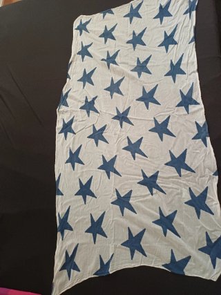 Pañoleta algodón estrellas azul