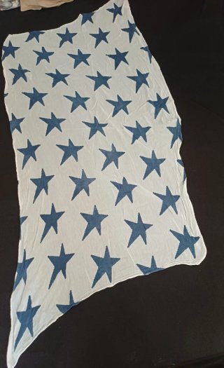 Pañoleta algodón estrellas azul