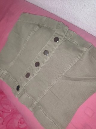 Top vaquero verde  botones T.XS