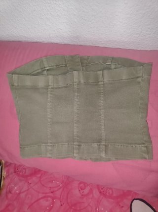 Top vaquero verde  botones T.XS