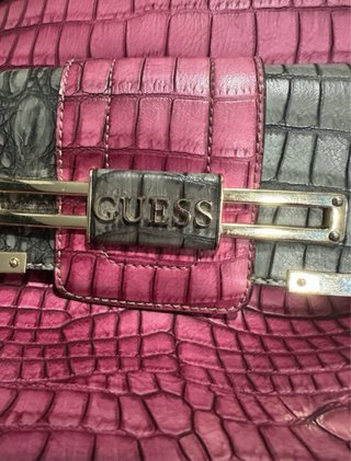 Bolso Guess Rosa y Gris Piel Sintética
