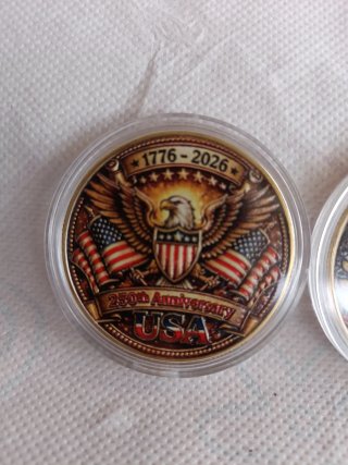 2x Monedas Conmemorativas EEUU 250 Aniversario