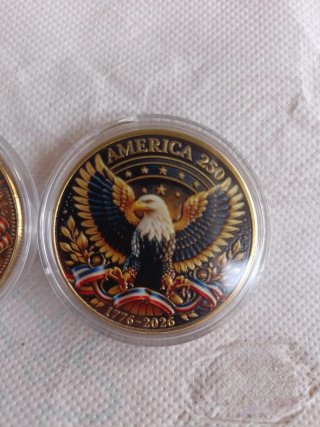 2x Monedas Conmemorativas EEUU 250 Aniversario