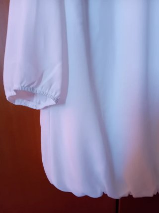 Blusón blanco cuello Peter Pan